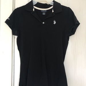 US Polo Assn. Black & White Polo Shirt